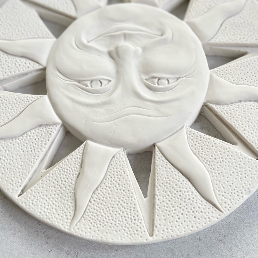 Vintage Goose Creek 90s Celestial Sun Face Wall Hanging Garden Decor - Picture 3 of 8